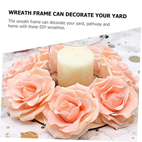 SEWACC 2Pcs Wooden Wreath Frame Flat Wreath Base Wreath Form Flower Wreath Boards Wreath Boards with Holes Craft Hoop Rings Floral Hoop Centerpiece SEWACC