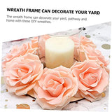 SEWACC 2Pcs Wooden Wreath Frame Flat Wreath Base Wreath Form Flower Wreath Boards Wreath Boards with Holes Craft Hoop Rings Floral Hoop Centerpiece SEWACC