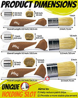 Pinstone 3 Pack Paint Brush Combo (PBC), 1", 1.5" and 2", Premium Synthetic Bristles, Soft Grip Handles, Expert Level Paint Brushes PinStone