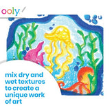 Ooly Smooth Stix Gel Crayons for Kids and Adults with Paint Brush - Set of 25 Watercolor Rainbow Crayons for Glass and Paper with Clear Plastic Ooly