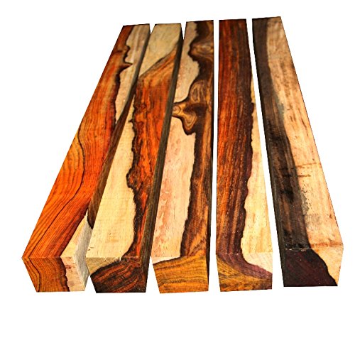 Two-Tone Cocobolo Rosewood Pen Blanks - 25 pcs - 3/4" x 3/4" x 5" Diamond Tropical Hardwoods