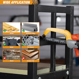 KATA Hacksaw, Compact Hand Operating Hack Saw with 10 Inch Aluminum Frame and 2 Piece Extra Flexible Bi-Metal HSS Blades, Suitable for Wood and Metal KATA