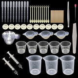 Woohome 66 PCS Epoxy Resin Tools Kit, Silicone Mold Tool Included Measuring Cup, Silicone Mixing Cups, Tweezers with Mixing Sticks, Dropping Pipette, Woohome