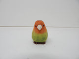Selsela Lovebird Wood Figurine Parrot Statue Sculpture Ornament Decor Miniature Art Carve Small Animal Selsela