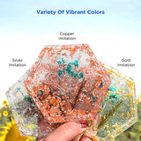 Rolio Metallic Foil Flakes, 3 Bottles (Gold, Copper, and Silver), Imitation Gold Foil Flakes for Epoxy, Nail Art, Painting, DIY Arts & Crafts, Slime, Rolio