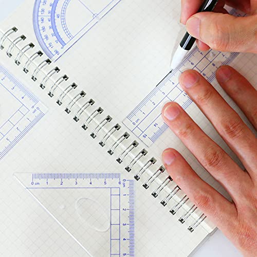 Metal Geometry Kit Set, 13PCS Math Compass and Protractors Geometry Drawing Tool Precision Set Graphic Compasses Triangle Rulers Pencils Protractor Ysglory