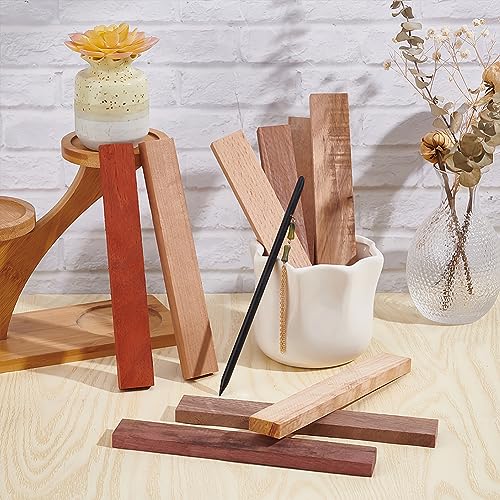 OLYCRAFT 9 Pcs 9 Colors Wood Pen Blanks Exotic Pen Blanks Kit Padauk Cherry Wood Black Walnut Maple Bench Rectangle Turning-Pen Blanks Unfinished OLYCRAFT