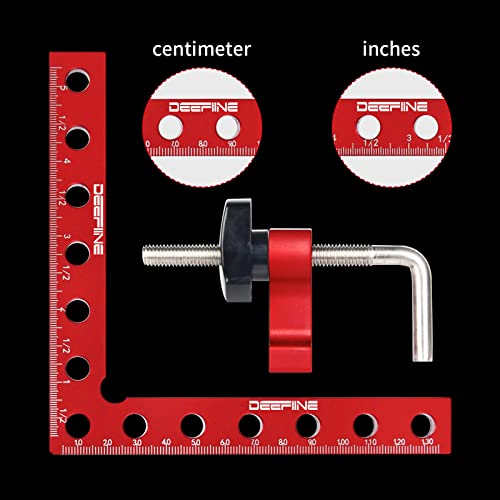 DEEFIINE 90 Degree Positioning Squares Right Angle Clamps 5.5" x 5.5",Aluminum Alloy Woodworking Carpenter L-Type Corner Clamping Tool for Picture - WoodArtSupply