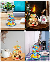 3 Tier Cake Stand Resin Tray Molds, Silicone Cake Stand Molds for Resin, Epoxy Resin Tiered Tray Mold, DIY Epoxy Resin Casting Mold with 6Pcs Crown MSDADA