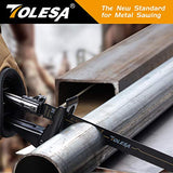 TOLESA Heavy Metal Cutting Reciprocating Saw Blades 9 Inch 14TPI Sawzall Blades for Metal Pipe, Sheet Metal, Rebar, Bi-Metal Sabre Saw Blades Better TOLESA
