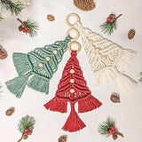 BVCED Christmas Tree DIY Kit,3 Set Christmas Macrame Woven Tree DIY Kit for for Beginners Christmas Tree Ornaments Holiday Wall Hanging Decor BVCED