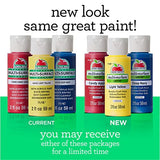 Apple Barrel Multi PROMOABMPO22, 21 Piece DIY Set Featuring 16 Surface Paints, 1 Mod Podge Outdoor Acrylic Sealer and 4 Foam Brushes, Large Apple Barrel