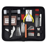 MIFOGE 45Pcs Guitar Repairing Maintenance Tool Kit with Carry Bag Large Care Set of Tools for Acoustic Guitar Electric Guitar Ukulele Bass MIFOGE