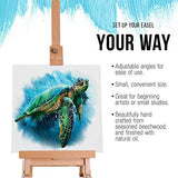 U.S. Art Supply Small Tabletop Wooden H-Frame Studio Easel - Artists Adjustable Beechwood Painting and Display Easel, Holds Up To 16" Canvas - US Art Supply