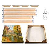 Canvas Stretcher Bars 12x16inch (30.5x40.6cm), DIY Wood Canvas Frame, Easy to Assemble Canvas Frame, Gallery Wrap Oil Frame Kits Canvas Wood LJY&V