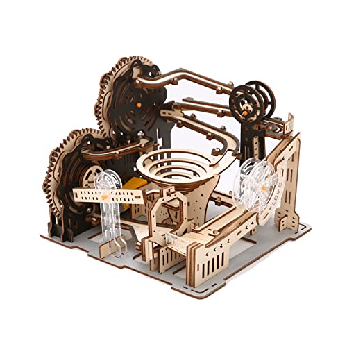 KonHaovF 3D Wooden Puzzles for Adults Marble Run Model Building Kits, Mechanical 3D Wooden Marble Run Model Kits to Build for Home Decoration, DIY 3D KonHaovF