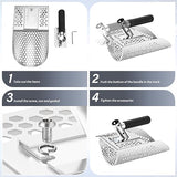 GADFISH Sand Scoop for Metal Detecting, Heavy Duty Metal Detector Beach Finds Scoop, Stainless Steel Metal Detecting Tool Digging Shovel Fast Sifting GADFISH