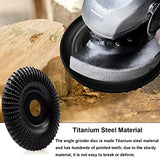 3pcs Wood Carving Disc 4 Inch Wood Shaping Wheel Titanium Steel Wood Grinding Shaping Disk Grinder Wheel Disc for Angle Grinders with 5/8” Arbor AZB AZB