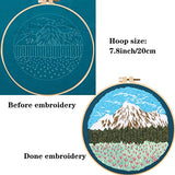 Tcbasrt 4Pack Embroidery Starters Kit with Pattern for Beginners Adults, Cross Stitch Kits Include 2 Embroidery Hoops,4 Embroidery Clothes with Tcbasrt