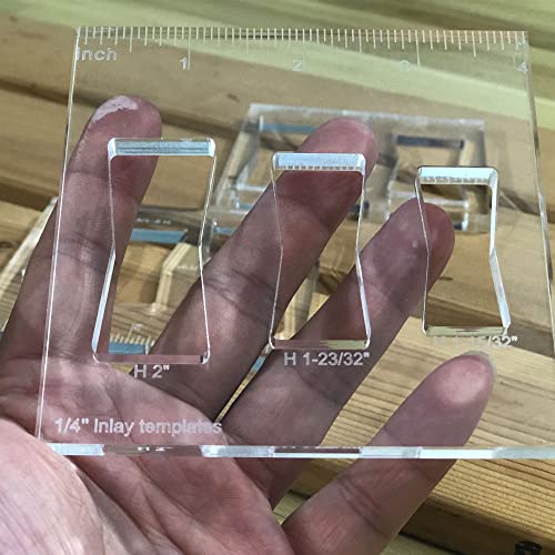 inBovoga 3 Pcs Router Templates for Woodworking, Bowtie Router Template Jig Kit, Butterfly Inlay Template Decorative inBovoga