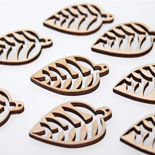 ALL SIZES BULK (12pc to 100pc) Unfinished Wood Wooden Laser Cutout Long Leaf Dangle Earring Jewelry Blanks Shape Crafts Made in Texas Texan Wood Crafts