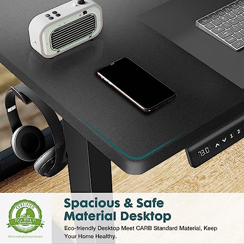SMUG Standing Desk, Adjustable Height Electric Sit Stand Up Down Computer Table, 48x24 Inch Ergonomic Rising Desks for Work Office Home, Modern SMUG