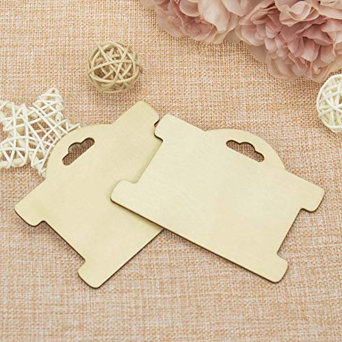 Jewelry Display Card Wood Tags Bracelet Display Cards Blank Unfinished Wood Necklace Card Holder Hanging Cards Earrings Showing Tags (3.94x2.87 in, Creaides