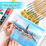 Miniature Paint Brushes, 10PC Fine Detail Paint Brush Set, Mini Small Painting Brushes for Art, Crafts, Acrylic, Watercolor, Oil, Model, Face, KIASON