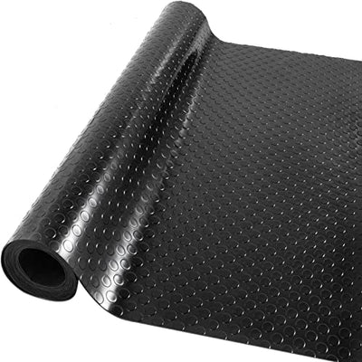 Baoz Garage Floor Rubber Mat 16.4x3.3ft Anti-Slip Rubber Floor Protector Mat Heavy Duty Coin-Grip Rubber Flooring Rolls Parking Mats for Industry