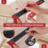 Carpenter Square Aluminum Framing Square 12 Inch L Square Ruler L Framing Tools LARMEIL