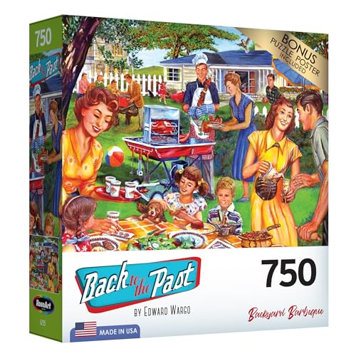 Cra-Z-Art - RoseArt - Back to The Past - Backyard BBQ - 750 Piece Jigsaw Puzzle - WoodArtSupply