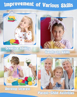 Katech Knitting Kit for Beginners-Learn to Knit Dishcloth-Beginner Knitting Kit for Adults Kids with Knitting Book, Knitting Needles, Soft Wool Yarn, Katech