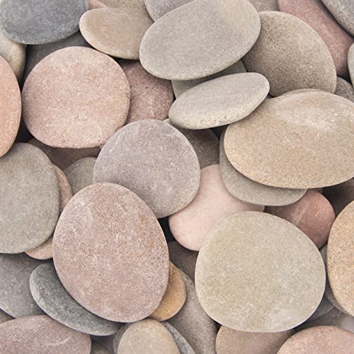 [About 97 PCS - 102 PCS](18.2 Pounds) Painting Rocks,2.26"-3.49" River Rocks,Flat Stones,Craft Rocks,DIY Rocks - WoodArtSupply