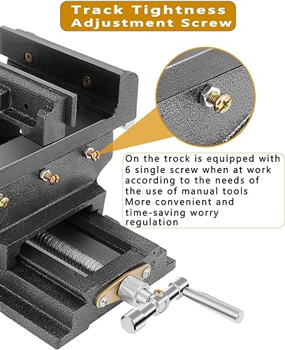 𝟑" Cross Slide Vise Drill Press Milling Vises, 3 in Jaw Width, 2.6 in Max Jaw Opening, 𝐗-𝐘 Compound Bench Mount Clamp Machine Vice Holder Clamping - WoodArtSupply