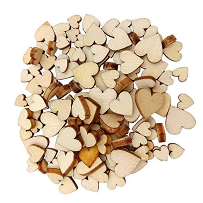250pcs Heart-Shaped Wooden Slices Craft Embellishments Wood Pieces Manual Accessories Wooden Hearts,Unfinished Wood Crafts,Wooden Hearts for