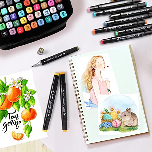 RBINITION 80 Colors Dual Tips Art Markers Set, Alcohol Markers Pens, Alcohol Based Markers for Adult Kids Coloring Drawing Sketching Card Making