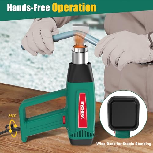 HYCHIKA Heat Gun, 1800W Hot Air Gun Kit With 6 Nozzles 140℉-1112℉ Fast  Heating Variable Temp Control, Heat Gun For Crafting, Soldering, Shrink  Tubing, Shrink Wrap