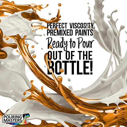 U.S. Art Supply Pouring Masters 18 Color Ready to Pour Acrylic Pouring Paint Set - Premium Pre-Mixed High Flow 2-Ounce Bottles - for Canvas, Wood, - WoodArtSupply