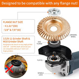 Pomsare Angle Grinder Wood Carving Disc Grinding Wheel, Attachments Wood Cutting Wheel Shaping Disc, Wood Shaper for Angle Grinder 4 1/2 inch with Pomsare