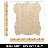Cute Little Pig Sitting Unfinished Wood Shape Piece Cutout for DIY Craft Projects - 1/4 Inch Thick - 6.25 Inch Size Sniggle Sloth