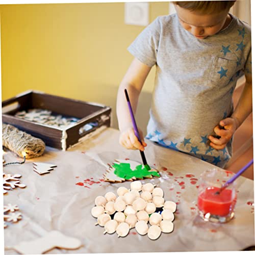 Holibanna 40pcs Wooden Fruit Ornaments DIY Fruit DIY Wooden Fruit Crafts Unpainted Wooden Pears Unfinished Wooden Holibanna