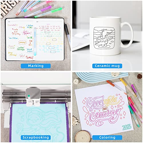 Welebar Glitter Gel Pen Set for Cricut Maker 3/Maker/Explore 3/Air 2/Air, 0.8 Tip Glitter Pen Set of 12 Pack Medium Point Pen, Writing, Drawing, Welebar