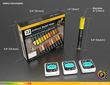 TOOLI-ART 22 Acrylic Paint Markers Paint Pens Pro Color Series Set 3mm Medium Tip for Rock Painting, Glass, Mugs, Wood, Metal, Glass Paint, Canvas, TOOLI-ART