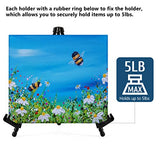 Somime 14" High Tabletop Instant Display Easel - Black Steel Small Desktop Easel Stand with Adjustable Holders for Paintings, Posters and Store Somime