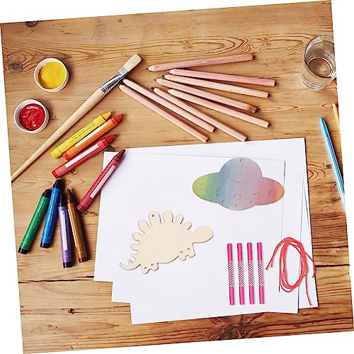 Yardwe 36 Sets DIY Wooden Wind Chime Wooden Hanging Wind Chimes Unfinished Wind Chimes Kids Art Toys Animal Wind Bell DIY Wood Wind Chimes Build Wind Yardwe