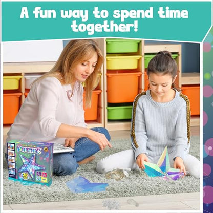 PRISMIC Make Your Own 3D Star Light Art & Craft Kit - Unique Gifts for 8 + Year Old Girls & Boys - Fun Crafts for Girls 8-12, DIY Kits for Kids Ages