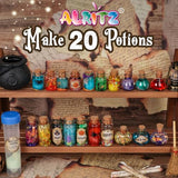 Alritz Mystery Potions Kit for Kids, 20 Magic Mix Witch Potion Bottles, Happy Christmas Decorations Pumpkin Table Craft Toys for Boys & Girls Age 6 7 Alritz