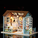 TuKIIE DIY Miniature Dollhouse Kit, 1:24 Scale Wooden Mini Christmas Doll House Accessories with Furniture for Kids Teens Adults(Forest Times) TuKIIE