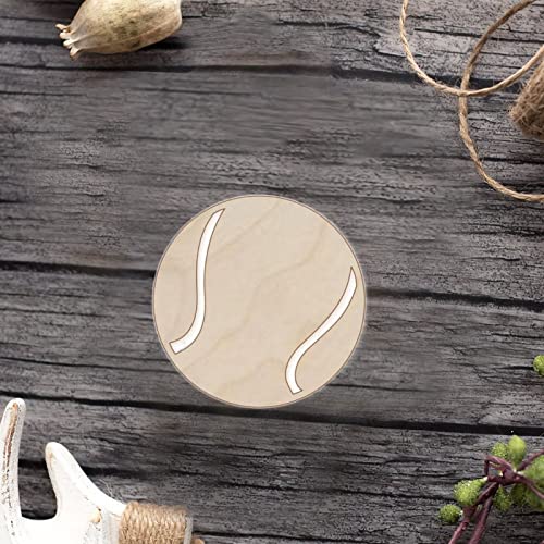Tennis Ball Wood Craft Unfinished Wooden Cutout Art DIY Wood Signs Inspirational Wall Plaque Rustic Wood Hanging Wall Art Decor for Grandpa Papa Dad Arupkeer