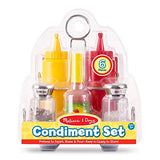 Melissa & Doug Condiments Set (6 pcs) - Play Food, Stainless Steel Caddy Melissa & Doug